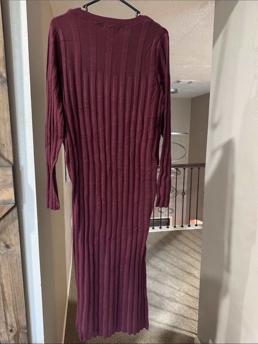 ASOS Burgundy Ribbed Maternity Dress - Picture 4 of 6